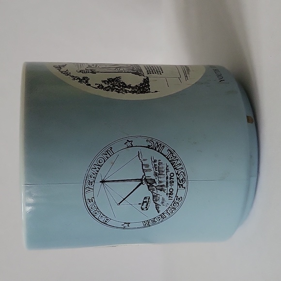 Barre Vermont 1970 Heritage Festival Blue Souvenir Stackable Coffee Mug - Picture 6 of 12